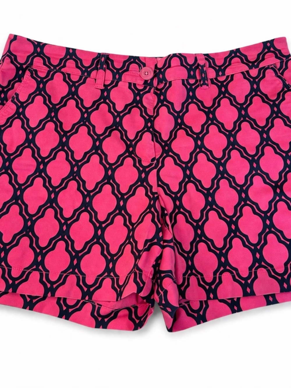 Crown & Ivy Women’s Size 12 Pink & Navy Patterned Shorts